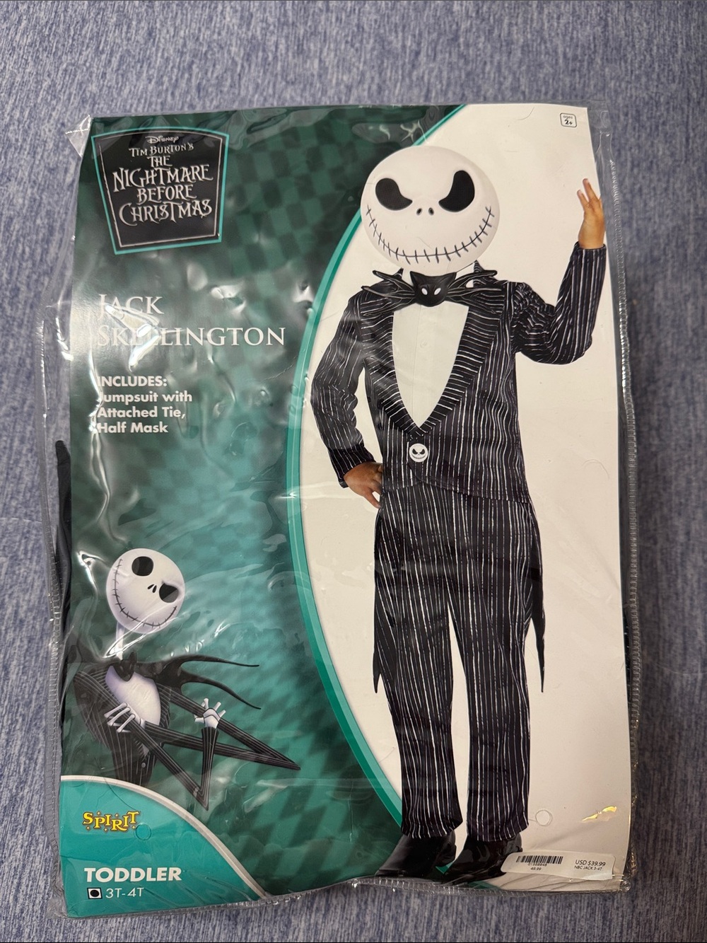 Disney Black & White Jack Skellington Toddler Costume